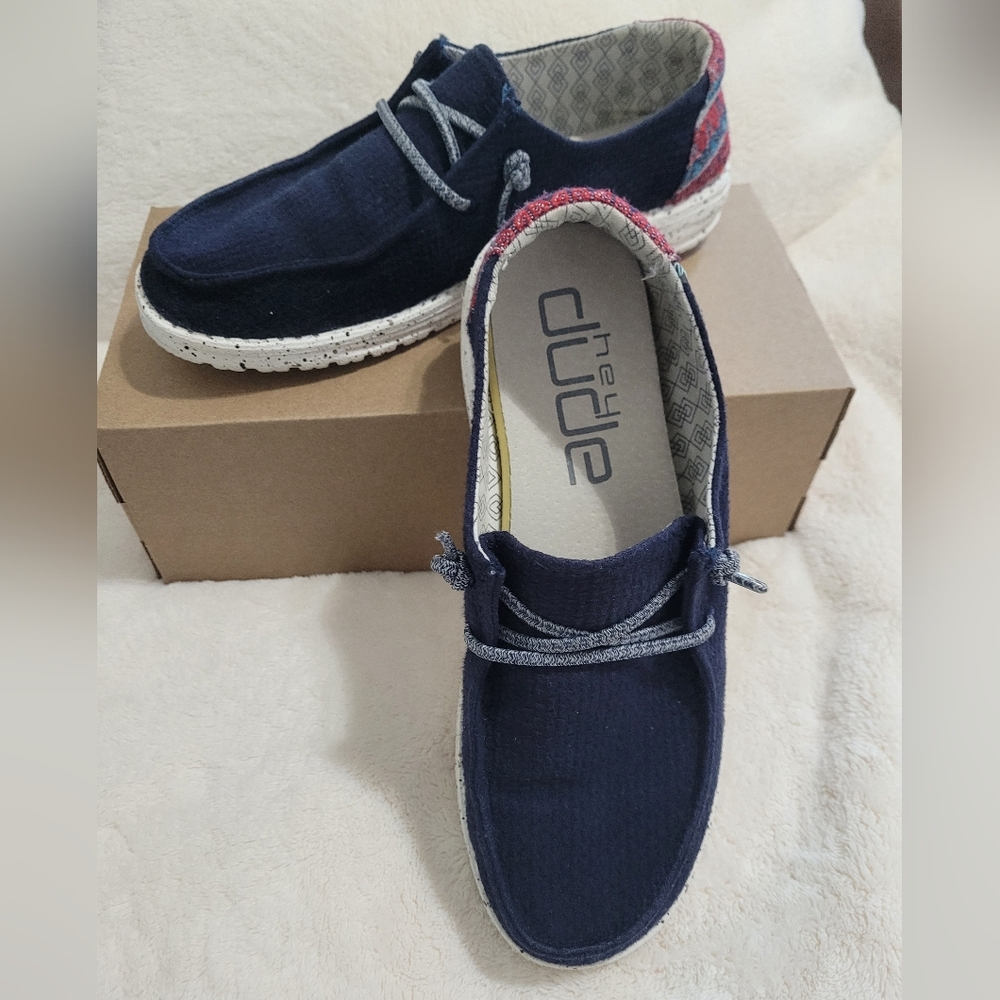 Hey Dude Womens Navy Shoes